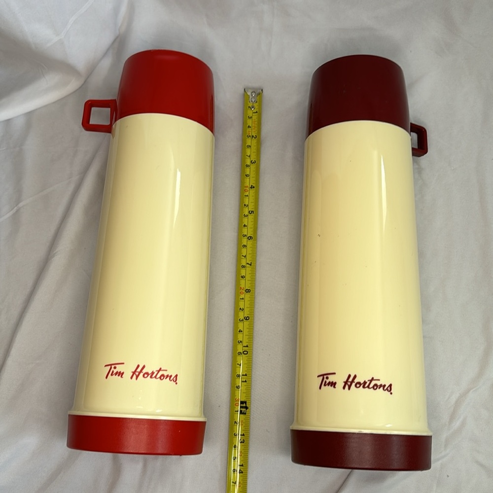 Vintage set of 2 Tim Hortons thermos brand coffee mug - Picture 6 of 10